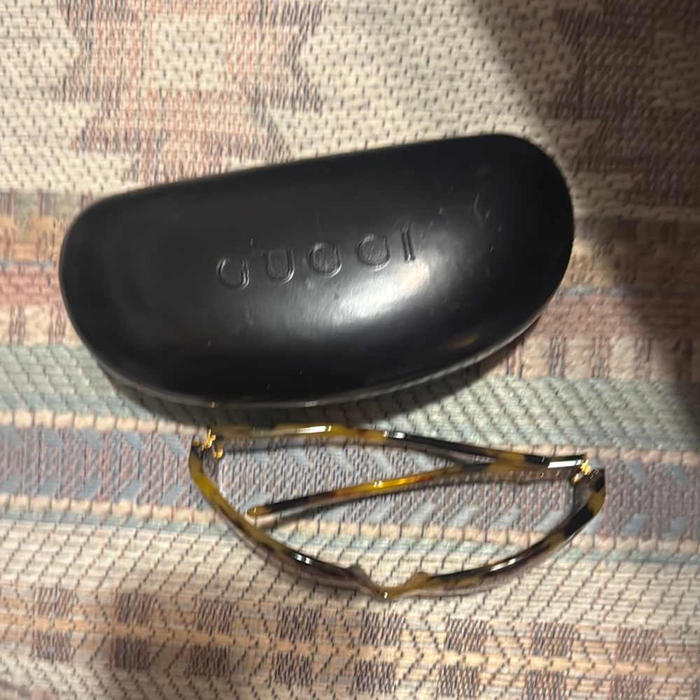 Gucci Tortoiseshell Sunglasses with Black Case
